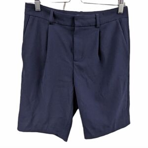 Madewell Pleated Front Crepe Textured Bermuda Shorts Sz 0